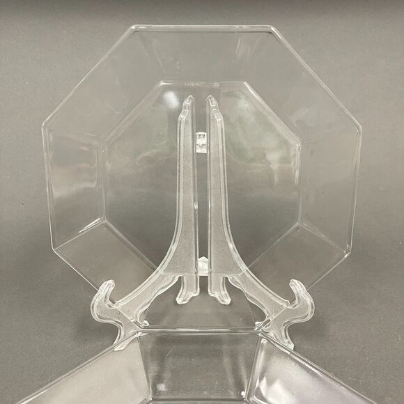 Arcoroc France Octime Clear Octagonal Bowls Glass 7 3/4" across Lot of 2 - Picture 2 of 8